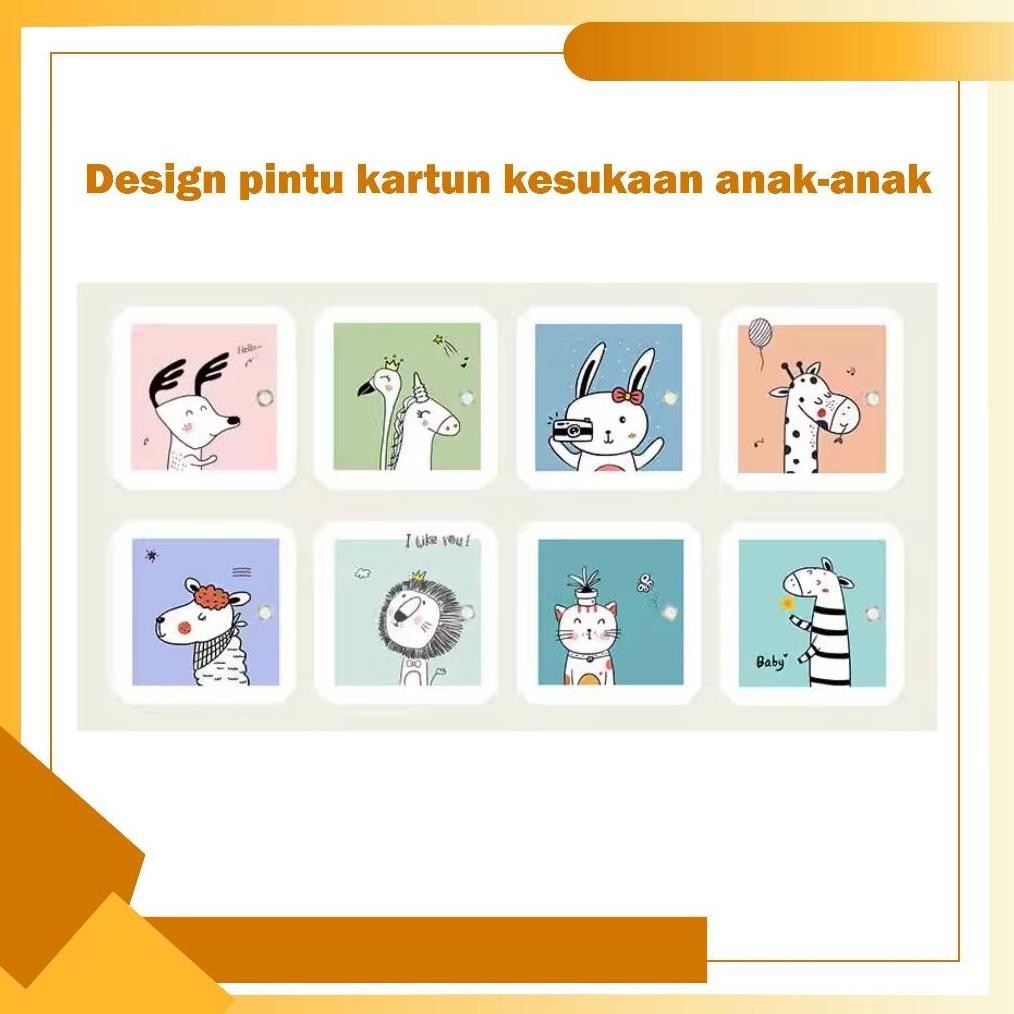 DFG LLB Lemari Pakaian Plastik Kartun Lemari Karakter Horizontal 6 Pintu | Safari Lemari Plastik Kar