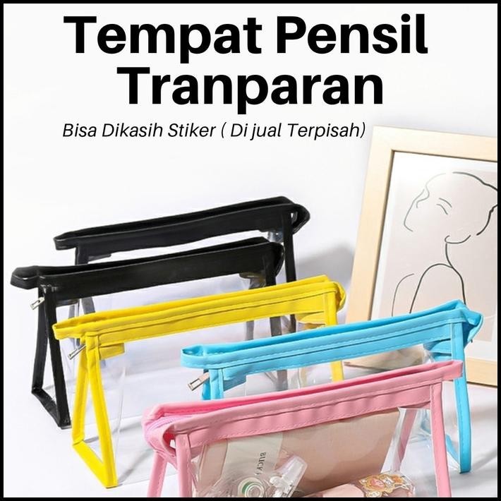 

BEST DEAL TEMPAT KOTAK TEPAK PENSIL TRANSPARAN KOREA TAS MAKE UP KOSMETIK PC0013