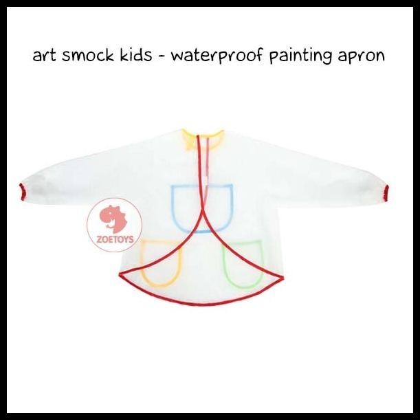 

TERBARU SHUKAKU ART SMOCK KIDS - WATERPROOF PAINTING APRON | PERALATAN MELUKIS !!!!!