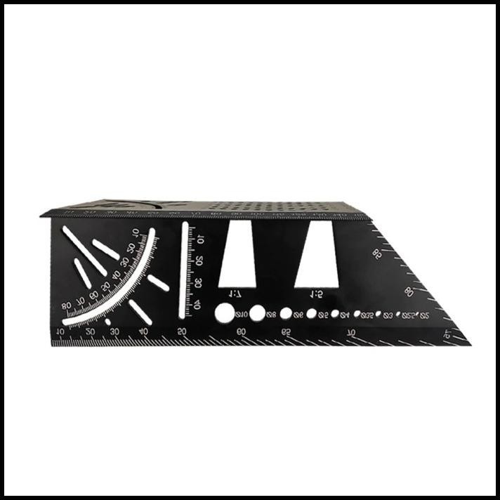 

TERMURAH ABD PENGGARIS ANGLE RULER MARK LINK 3D MEASURING TOOL ALUMINIUM BLACK !!!!