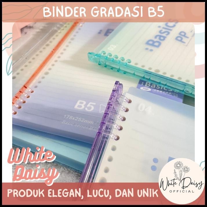 

TERMURAH BUKU BINDER GRADASI B5 TRANSPARAN PREMIUM LUCU IMUT UNIK + KERTAS !!!