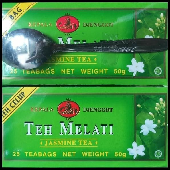 

HOT DEAL TEH MELATI KEPALA DJENGGOT JASMINE TEA (50GR) - GRATIS SENDOK PER BOX !!!!