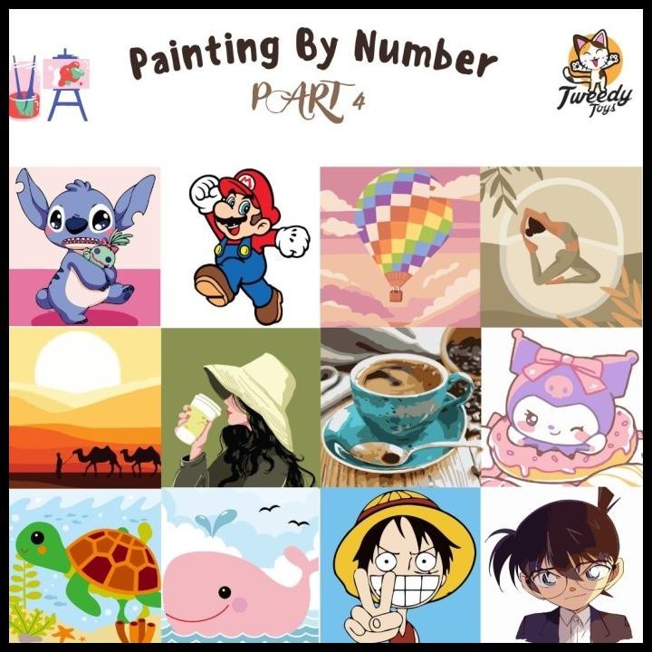 

HOT DEAL PAINT BY NUMBER CHILDREN CANVAS PAINTING / SET KANVAS LUKIS PART 4 !!