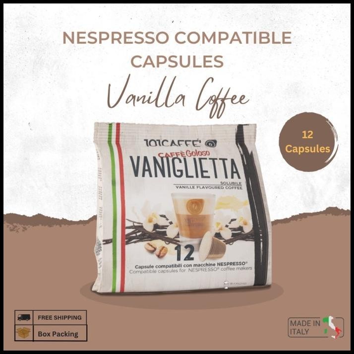 

TERBARU NESPRESSO CAPSULES - VANILLA COFFEE 12 CAPSULES (MADE IN ITALY)