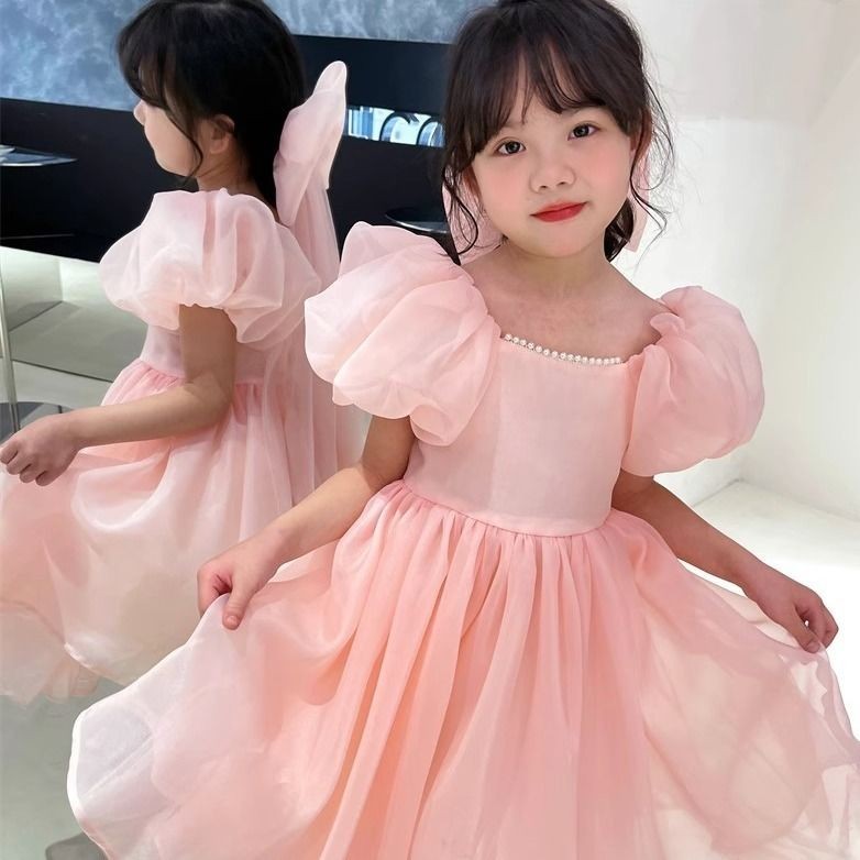Gaun Anak Perempuan, Baju Putri Gelembung Gaya Luar Negeri Anak-anak Baru