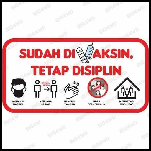 

GRATIS ONGKIR STIKER DISIPLIN PROKES 5 M SUDAH DIVAKSIN TETAP DISIPLIN !!!