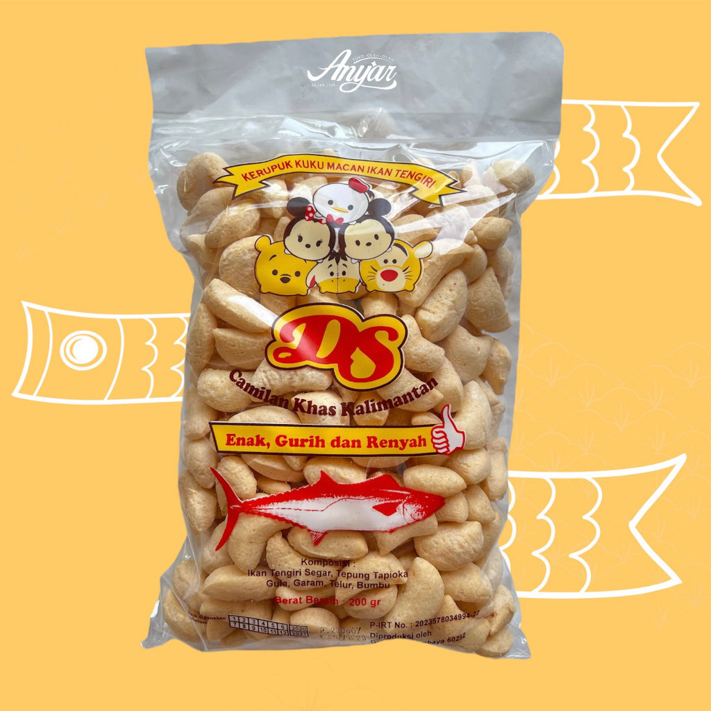 

Kerupuk Kuku Macan / Amplang cap DS 100 gr / 200 gr