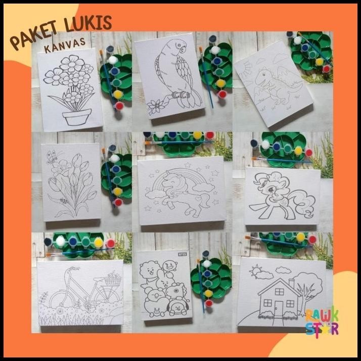 

DISKON PAKET HEMAT KANVAS LUKIS ANAK MURAH ART CRAFT GOODIE BAG HAMPERS PT 2 !!!