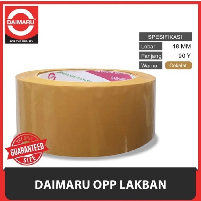 

+%+%+%] Lakban Daimaru Coklat 2 Inch 90 Yard Isolatif Perekat Lem Kuat Murah