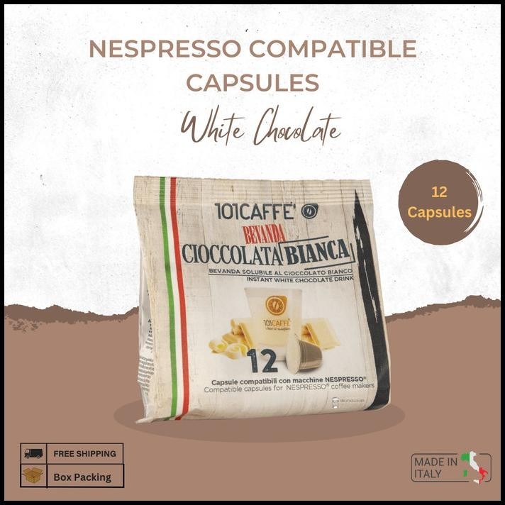 

GRATIS ONGKIR NESPRESSO CAPSULE COMPATIBLE - WHITE CHOCOLATE (MADE IN ITALY) !!!!!!