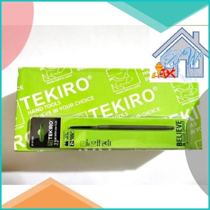 Kikir Segitiga Tekiro 4inch Kikir Slim Kikir Gergaji Slim Taper Files