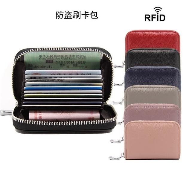 

Dompet Kartu Card Holder Kulit Organizer ANTI RFID Impor AE34