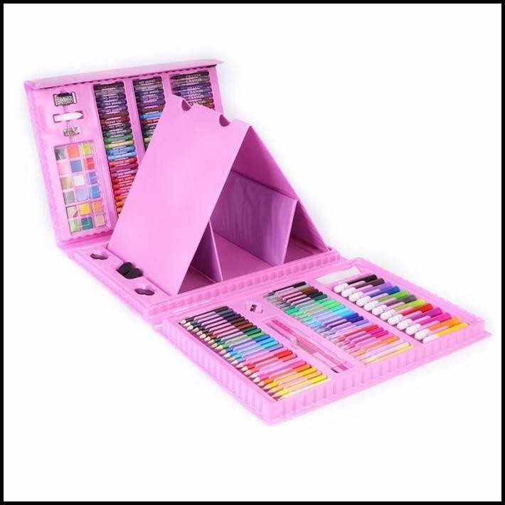 

DISKON ALAT LUKIS SET 208 PCS CRAYON OIL PASTE PENSIL WARNA PENSIL !!!!