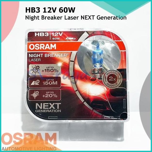 Lampu Halogen HB3 Night Breaker Laser NEXT Generation OSRAM 13m4yZ4 la