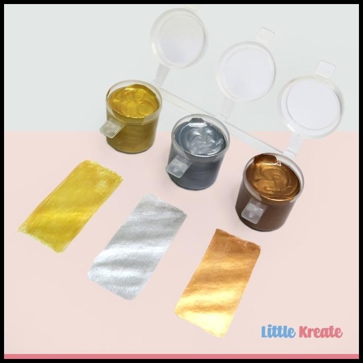 

DISKON CAT LUKIS AKRILIK METALIK WARNA GOLD & SILVER / ACRYLIC PAINT METALLIC !!