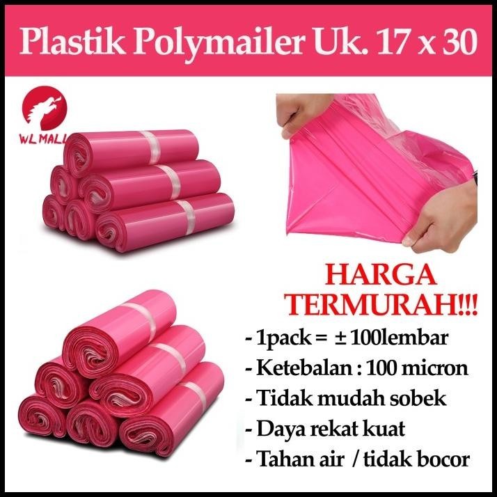 

DISKON POLYMAILER PINK 17X30 KANTONG AMPLOP PLASTIK PACKING !!!!!!!