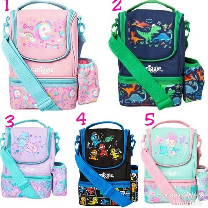 Smiggle Playful Strap Lunchbox - Tas Bekal Smiggle Original