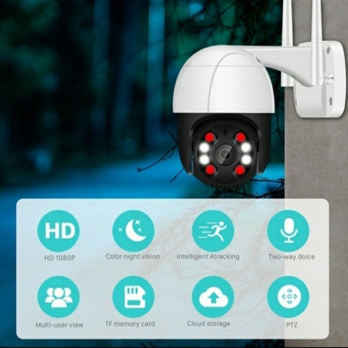 Ip Camera Cctv Ptz Outdoor Aplikasi Icsee 8Mp Full Hd