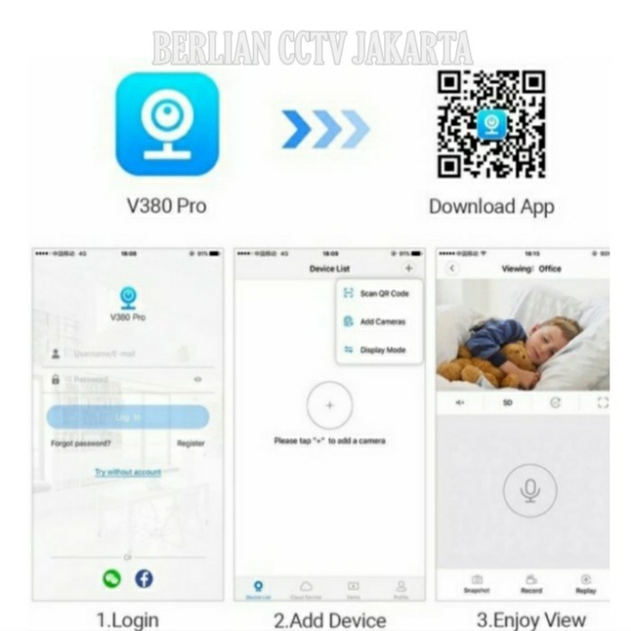 Ip Camera V380 Cctv Outdoor 8Mp Wifi Online Support Micro Sd