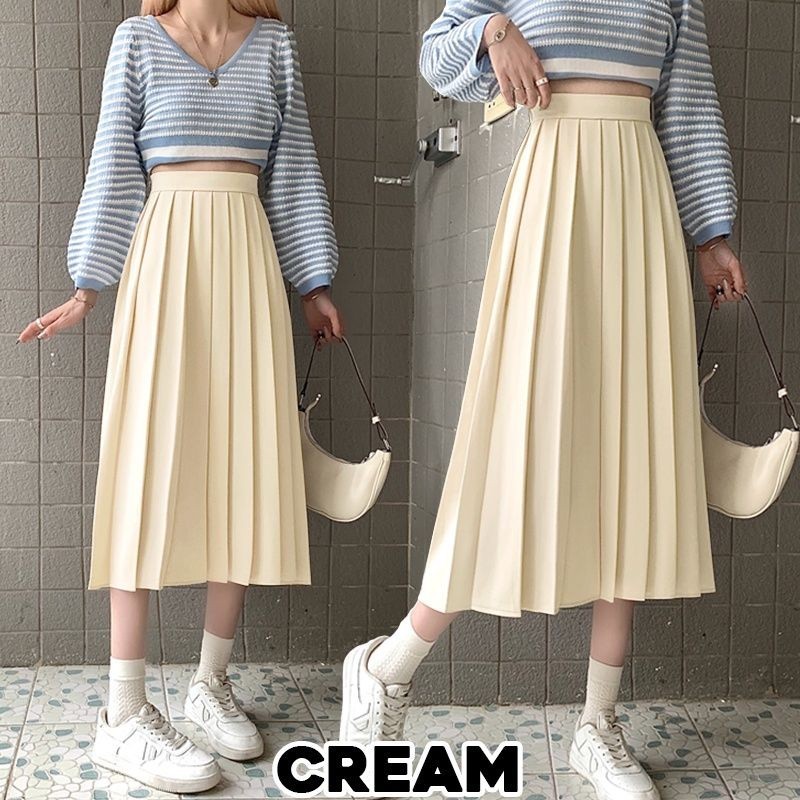 [LAST EDITION] MODEL TERKINI LOVELY 555 Long Tennis Skirt /Korean Pleated Skirt /Premium Skrit /Rok