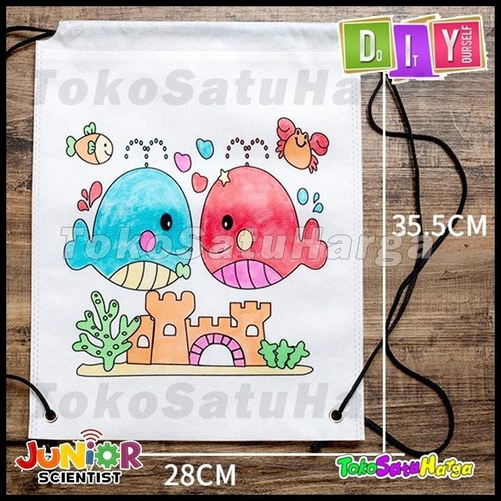 

DISKON DIY MEWARNAI TAS BACKPACK RANSEL SERUT COLORING BAG CRAFT TAS SOUVENIR !!!!
