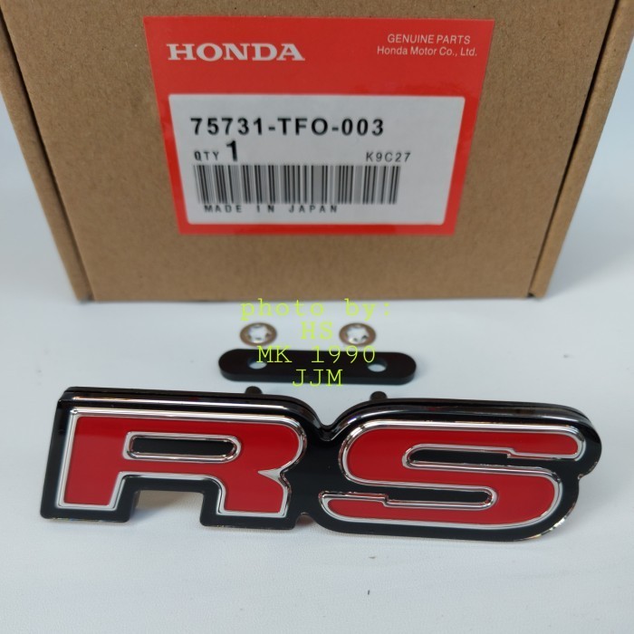 Logo Emblem Lambang Huruf Rs Gril Grill Depan Honda Jazz New Brio Rs