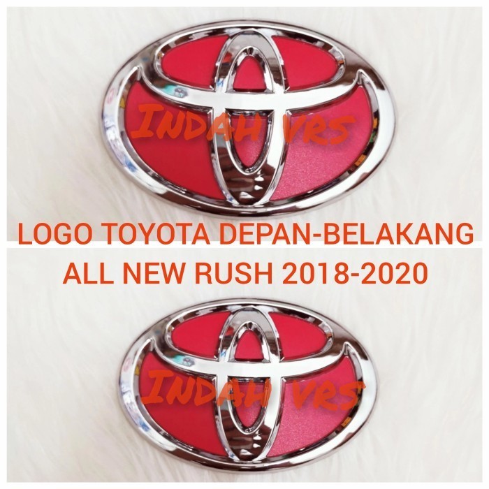 Emblem Logo Toyota Depan-Belakang All New Rush 2018-2021 Merah