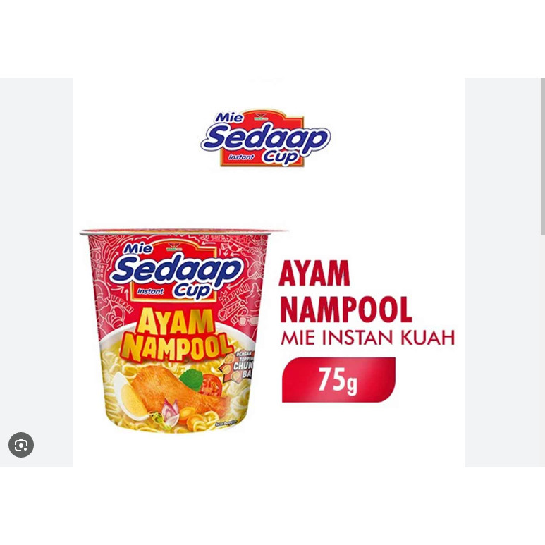 

Mie Sedaap Cup Ayam Nampol Original