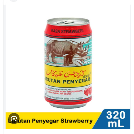 

Larutan Cap Badak Strawberry Kaleng Original