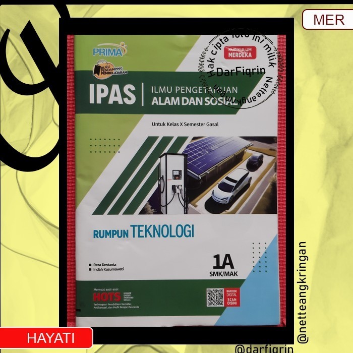 LKS IPAS/IPA/IPS Kelas 10 Semester 1 SMK/MAK KURMER Kurikulum Merdeka-Hayati-HOTS-Reza-Indah