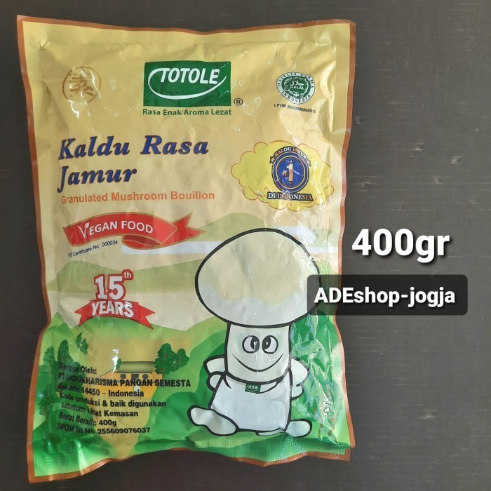

~~~~~] Kaldu rasa jamur totole 400gr penyedap rasa vegan food granulated mush
