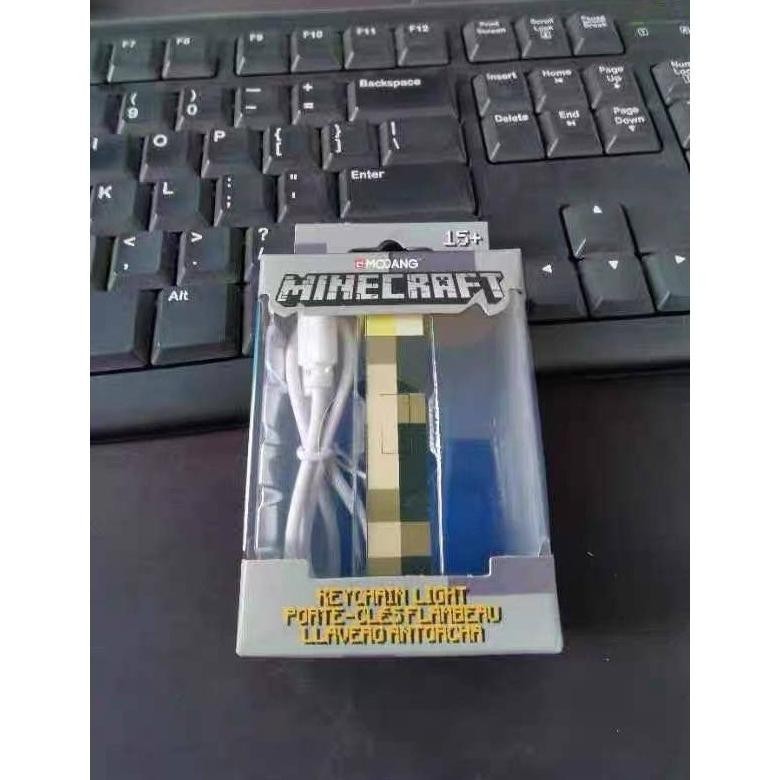 CR - Minecraft torch light keychain gantungan kunci torch minecraft TERLARIS