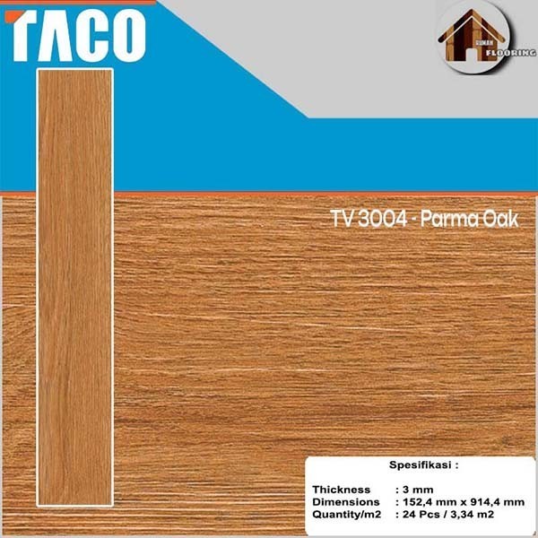Sticker Lantai Kayu Vinyl 3Mm Taco Tv 3004/Box