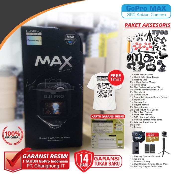 Gopro Max 360 Action Camera Garansi Resmi - Insta Kamera 360