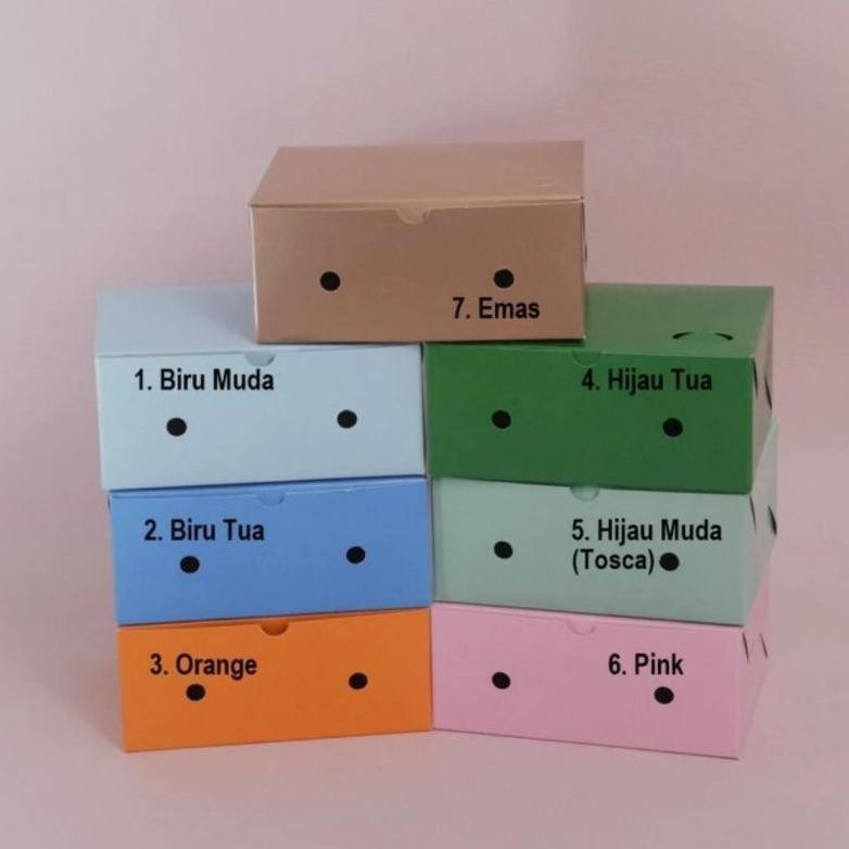 

TERLARIS Dus Snack Kotak Kue Makanan Kecil Warna 16x12x7 ( 100 pcs ) san-152