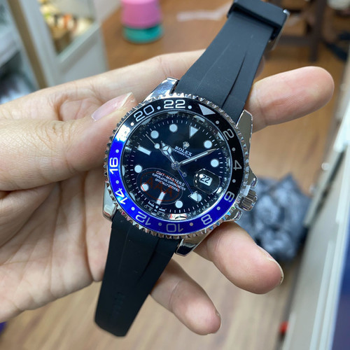 New Item, Jam Tangan Pria/Cowk Rolex Kasual Analog 4 Jarum Tanggal Aktif Tali Rubber