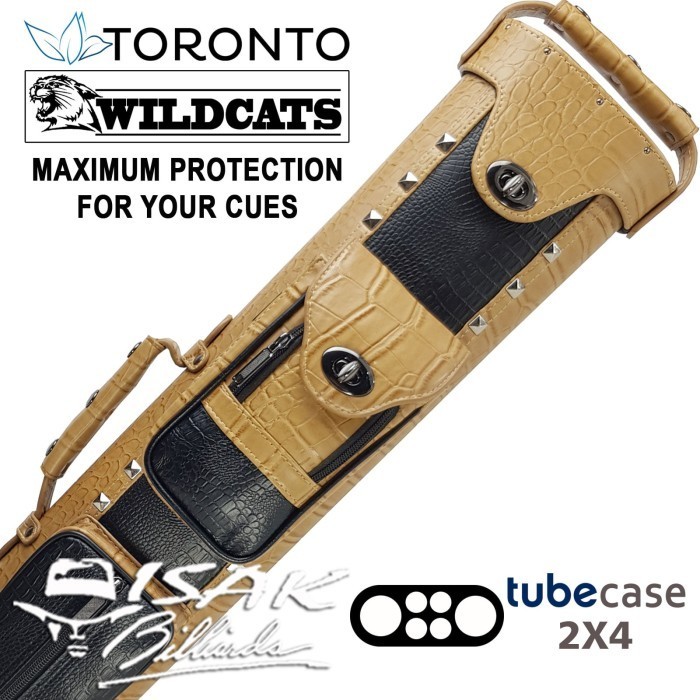 TORONTO WILDCATS 2X4 273 HARD TUBE CUE CASE TAS STICK BILLIARD BILIAR
