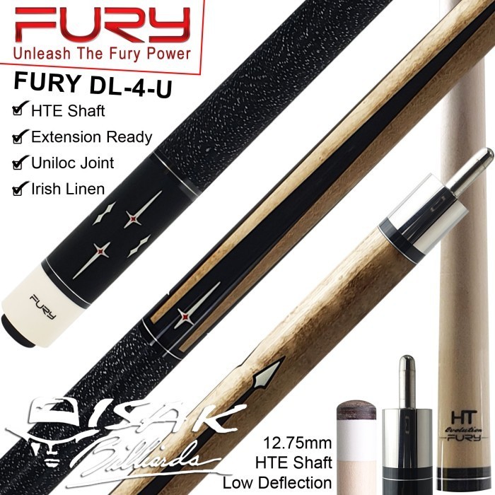 FURY DL-4 MAPLE POOL CUE - 13 MM - BILLIARD STICK STIK BILIAR BILYAR