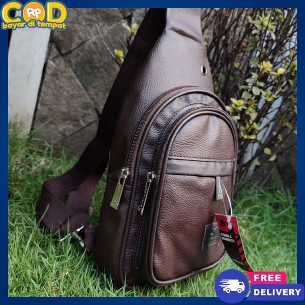 Td Samping Tas Pria Tas Selempang Kulit Asli Punggung Distro Original Kecil Ransel Murah Tas Selempa