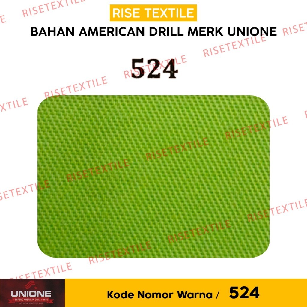 Bahan American Drill UNIONE Kain Rollan Bahan Seragam Kain Celana Kain Kemeja Warna Hijau Melon Nomo