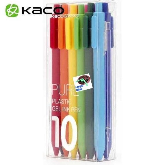 

Pen Pena Pulpen Bolpoin KACO PURE Candy Gel 0.5mm 10PCS Tinta Colorful