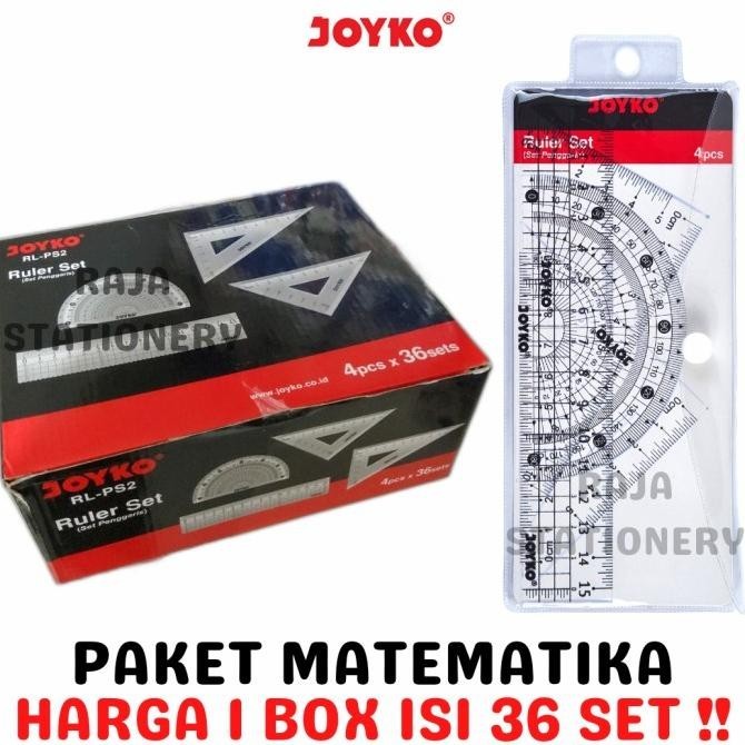 

PAKET PENGGARIS BUSUR JOYKO 4PCS MATH SET MATEMATIKA RL-PS2 [36SET]