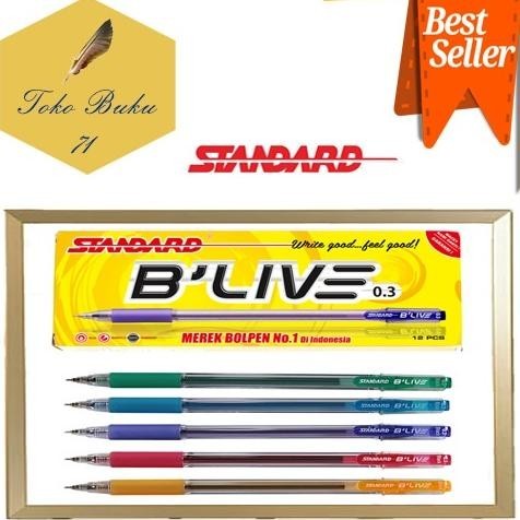 

ZAI-2530 PULPEN / PEN / PENA STANDARD B'Live 0.3 [12PCS] Hemat