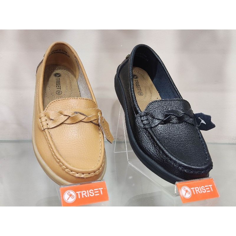 sepatu triset bahan kulit asli