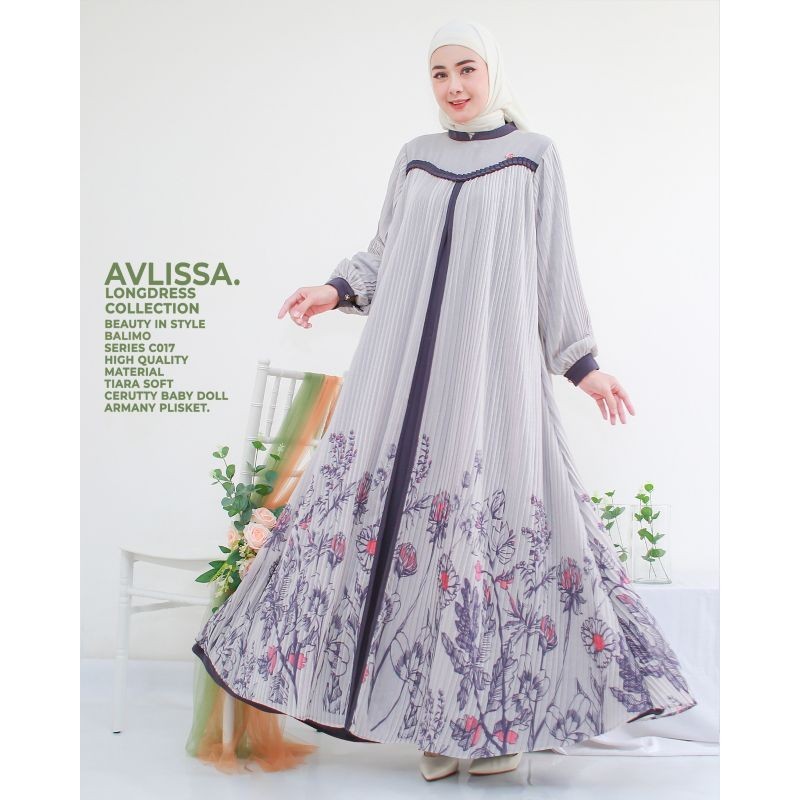 dress plisket motif cantik  by balimo original /avlissa dress merek balimo