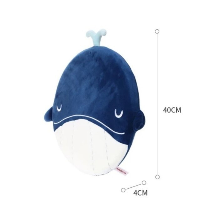Bantal Duduk Miniso Super Lucu - Ocean Series Motif Ikan Paus