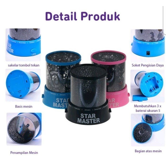 Planetarium Lampu Galaxy View Star Master