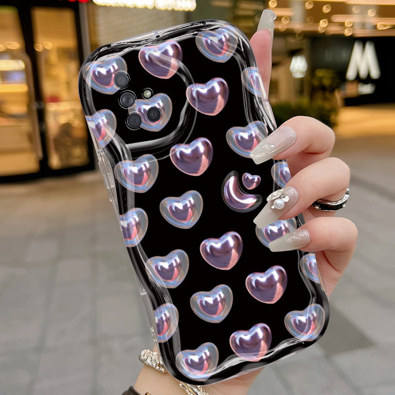 Casing Hp Samsung Galaxy A71 A72 4G A72 5G Case Cesing pola Cinta 3D Silikon baru Kesing perlindunga