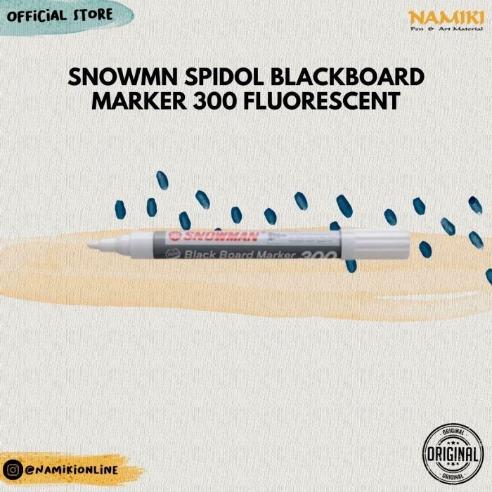 

Snowmn Spidol Blackboard Marker 300 Fluorescent - Biru Muda