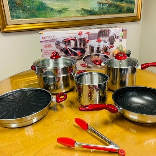 Panci Supra Perfect Mirror 10Pc Supra Cookware Perfect By Chef Renatta